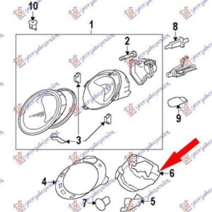 013804286 VW New Beetle 1998-2011 | Βάση Φανού Εμπρός Δεξιά