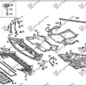 014300835 Mercedes-Benz C-Class 2007-2011 | Ποδιά Προφυλακτήρα Εμπρός