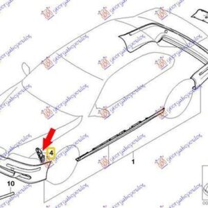 018604281 BMW 3 Series Sedan/Touring 2002-2005 | Βάση Προφυλακτήρα Εμπρός Δεξιά