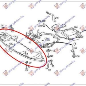 018800830 Mercedes-Benz E-Class 2002-2009 | Ποδιά Μηχανής