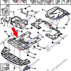 052500830 Peugeot 308 2008-2013 | Ποδιά Μηχανής