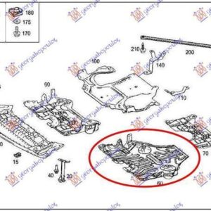 540000830 Mercedes-Benz E-Class 2013-2016 | Ποδιά Μηχανής