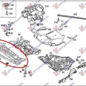 540000840 Mercedes-Benz E-Class 2013-2016 | Ποδιά Μηχανής Εμπρός