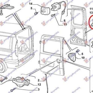 024307825 Fiat Doblo 2005-2009 | Χερούλι Πόρτας Εσωτερικό