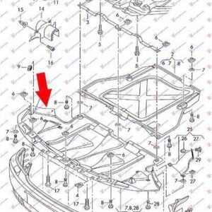 084700830 Audi A6 2008-2010 | Ποδιά Μηχανής Εμπρός