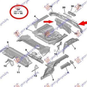 027002070 Peugeot 207 2006-2014 | Ποδιά Πίσω