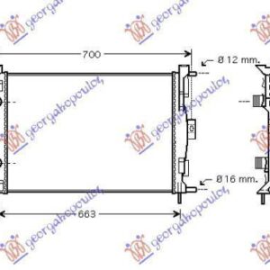 027506300 Renault Megane 2005-2008 | Ψυγείο Νερού