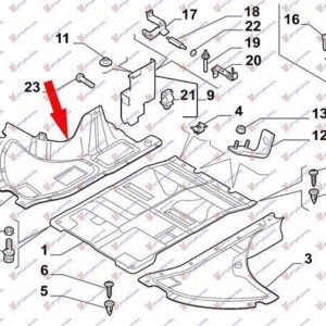 637000831 Peugeot Boxer 2014- | Ποδιά Μηχανής Δεξιά