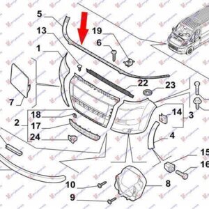 020103845 Peugeot Boxer 2006-2014 | Τραβέρσα Προφυλακτήρα Εμπρός