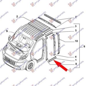 637008291 Peugeot Boxer 2014- | Μαρσπιέ Δεξιό