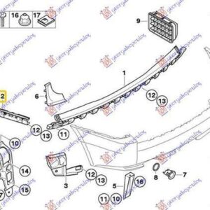 031404301 BMW X3 2004-2007 | Βάση Προφυλακτήρα Πίσω Δεξιά