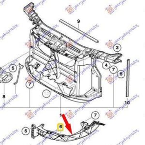 152004287 BMW 1 Series Coupe/Cabrio 2007-2013 | Βάση Προφυλακτήρα Εμπρός Αριστερή