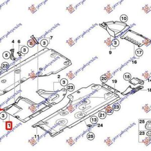 154200840 BMW 3 Series Coupe/Cabrio 2011-2013 | Ποδιά Μηχανής