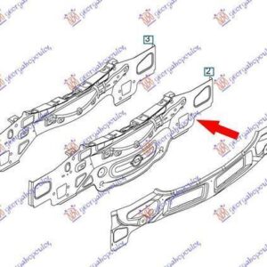 610002050 Opel Corsa 2015-2019 | Ποδιά Εσωτερική Πίσω