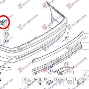 035804282 BMW 3 Series Coupe/Cabrio 2003-2006 | Βάση Προφυλακτήρα Πίσω Αριστερή