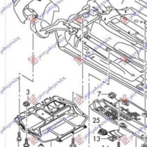 885000835 VW Touran 2010-2015 | Ποδιά Μηχανής