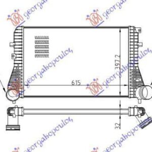 023606200 Skoda Octavia 2004-2008 | Ψυγείο Intercooler Βενζίνη/Πετρέλαιο