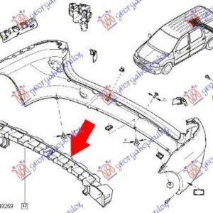 036703850 Dacia Logan-MCV/Express-Pick-up 2005-2012 | Τραβέρσα Προφυλακτήρα Πίσω