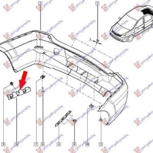 036704301 Dacia Logan-MCV/Express-Pick-up 2005-2012 | Βάση Προφυλακτήρα Πίσω Δεξιά