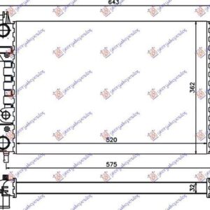 037006330 Fiat Palio 1999-2004 | Ψυγείο Νερού