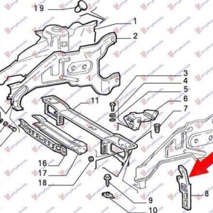 066804282 Alfa Romeo 146 1994-1999 | Βάση Προφυλακτήρα Εμπρός Αριστερή