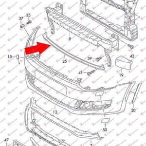 876103845 VW Polo Cross 2009-2017 | Τραβέρσα Προφυλακτήρα Εμπρός