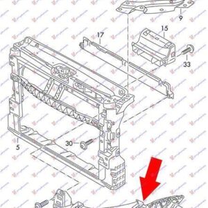 038704282 VW Polo 2009-2014 | Βάση Φανού Εμπρός Αριστερή