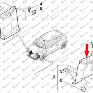 290100832 Fiat Punto 2012- | Ποδιά Μηχανής Αριστερή