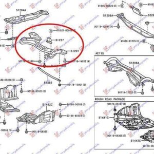 043100910 Toyota Corolla Hachtback/Liftback 1997-1999 | Γέφυρα Μηχανής