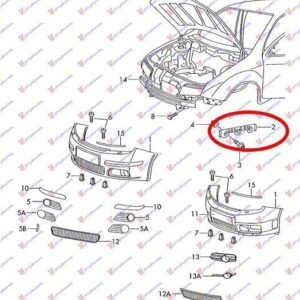 043804286 Skoda Fabia 1999-2007 | Βάση Προφυλακτήρα Εμπρός Δεξιά