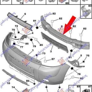 050903840 Citroen Berlingo 2002-2008 | Τραβέρσα Προφυλακτήρα Εμπρός