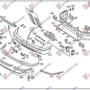 051604821 Mercedes-Benz C-Class 1993-1999 | Δίχτυ Προφυλακτήρα Εμπρός Δεξιό