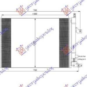 053806400 Volvo S60 2000-2010 | Ψυγείο A/C Βενζίνη/Πετρέλαιο