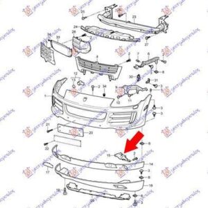 056104292 Porsche Cayenne 2003-2010 | Βάση Προβολέα Αριστερή