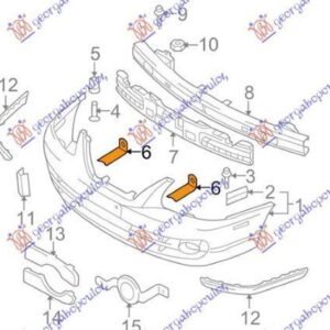 056504282 Hyundai Elantra 2004-2007 | Βάση Προφυλακτήρα Εμπρός Αριστερή