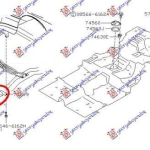 018300832 Nissan Primera 1999-2001 | Ποδιά Μηχανής Αριστερή