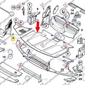 059000840 BMW 5 Series 2003-2010 | Ποδιά Μηχανής
