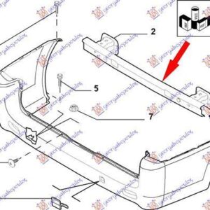 033703850 Peugeot Expert 2007-2016 | Τραβέρσα Προφυλακτήρα Πίσω