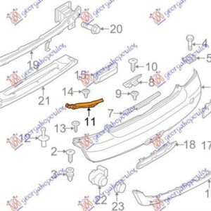 060304301 Mini Cooper 2006-2011 | Βάση Προφυλακτήρα Πίσω Δεξιά