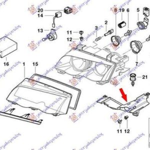 035804286 BMW 3 Series Coupe/Cabrio 2003-2006 | Βάση Φανού Εμπρός Δεξιά