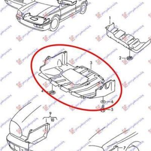 063400835 VW Vento 1992-1998 | Ποδιά Μηχανής