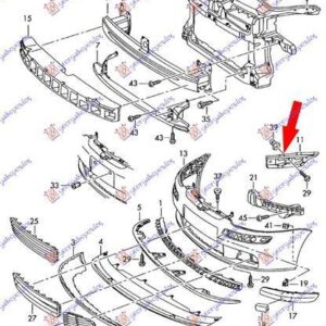 065304283 VW Jetta 2005-2010 | Βάση Προφυλακτήρα Εμπρός Δεξιά