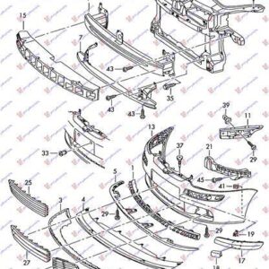 065304287 VW Jetta 2005-2010 | Βάση Προφυλακτήρα Εμπρός Αριστερή