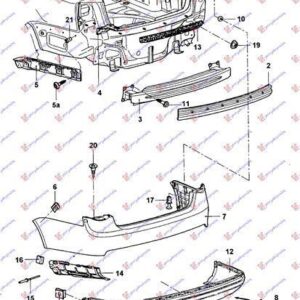 065304302 VW Jetta 2005-2010 | Βάση Προφυλακτήρα Πίσω Αριστερή