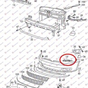 066004311 VW Golf 2008-2013 | Βάση Φανού Εμπρός Δεξιά