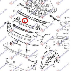 746003850 Skoda Fabia 2010-2014 | Τραβέρσα Προφυλακτήρα Πίσω