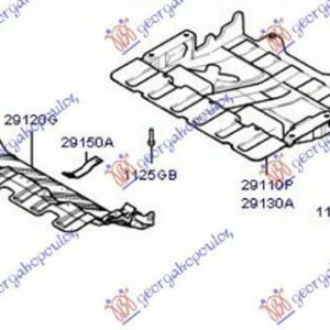 067000840 Hyundai H-1 Van 1998-2007 | Ποδιά Μηχανής