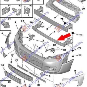 059103845 Fiat Scudo 2007-2016 | Τραβέρσα Προφυλακτήρα Εμπρός