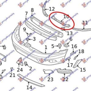 080103845 Mitsubishi Outlander 2003-2007 | Τραβέρσα Προφυλακτήρα Εμπρός