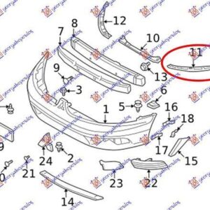 080104282 Mitsubishi Outlander 2003-2007 | Βάση Προφυλακτήρα Εμπρός Αριστερή